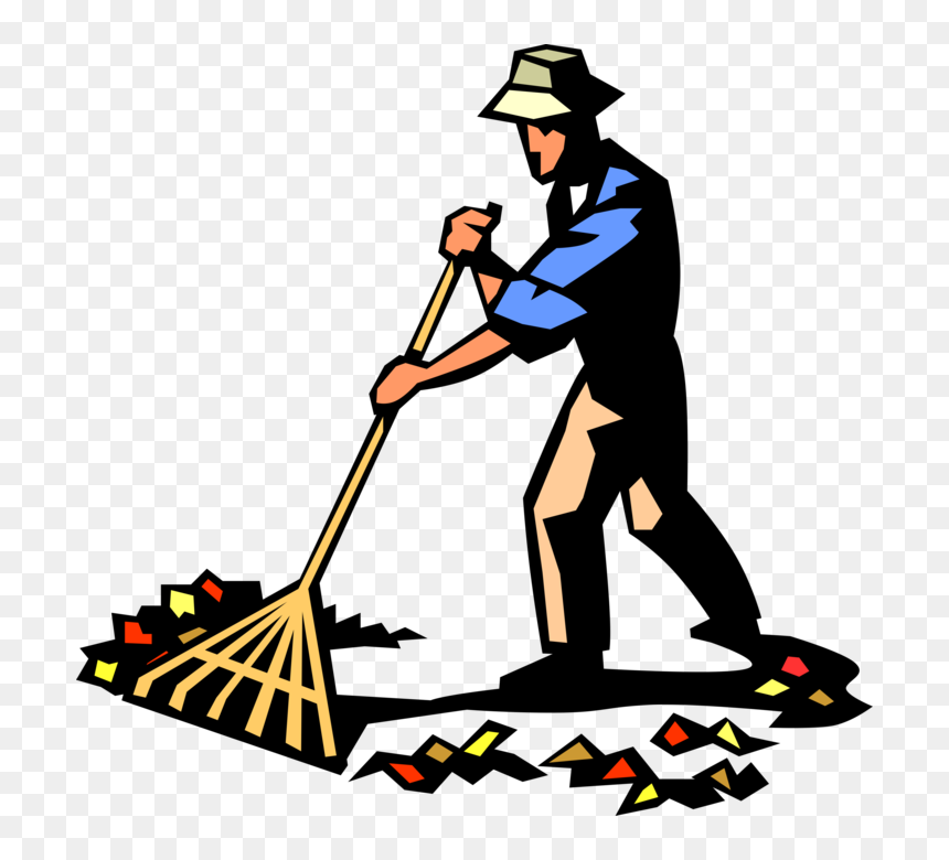 Leave Vector Illustrator - Street Cleaner Png Clipart, Transparent Png - rake png
