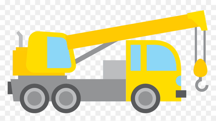Car Heavy Equipment Vehicle Clip Art - Heavy Equipment Construction Car Clipart, HD Png Download - crane png