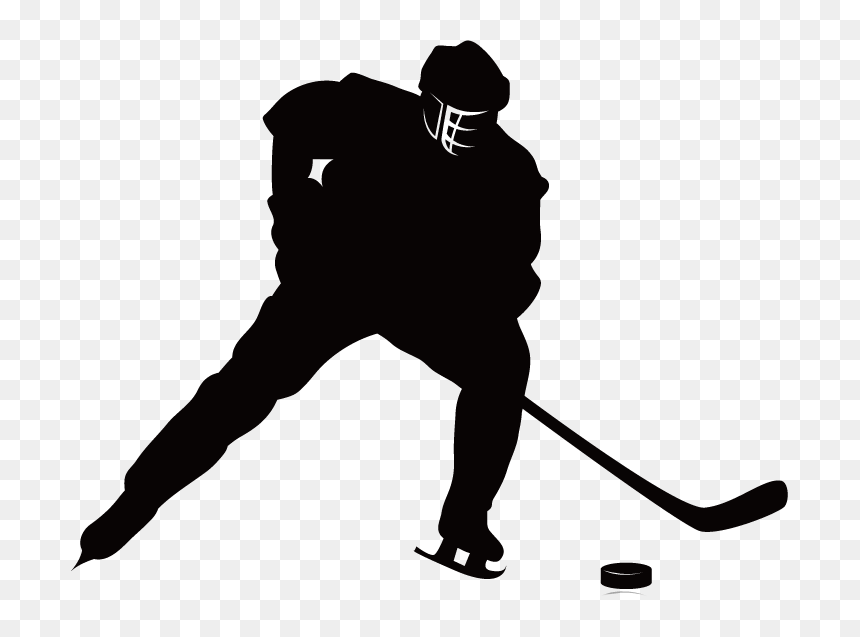 Ice Hockey Hockey Puck Field Hockey Hockey Stick - Hockey Player Silhouette Png, Transparent Png - hockey stick png