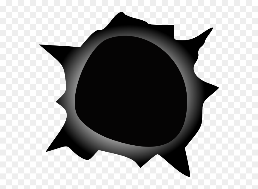 Gradient Edge Bullet Clip - Big Black Hole Drawing, HD Png Download - hole in wall png