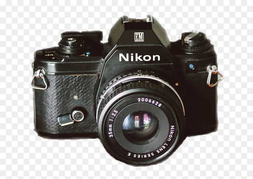 ##nikon #vintage #camera #sticker #black - Marco Zero Square, HD Png Download - vintage camera png