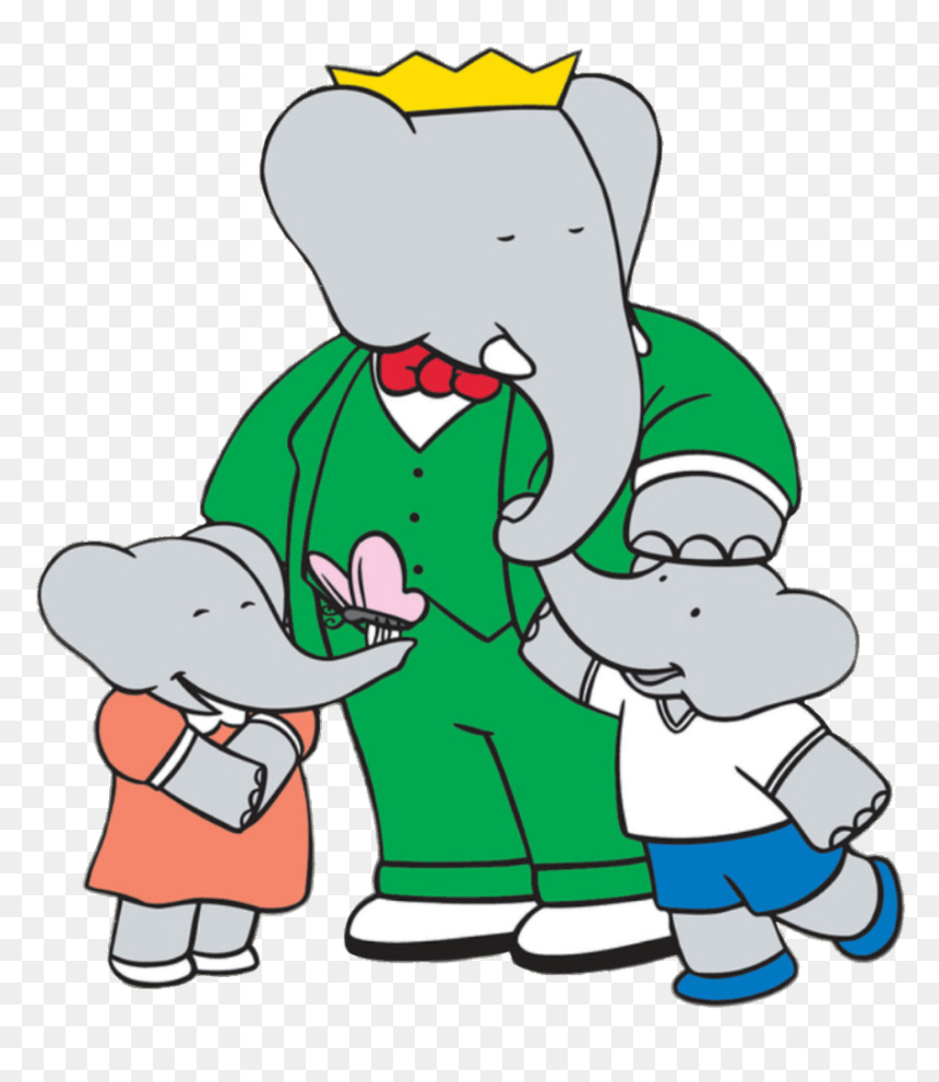 Babar The Elephant With Flora And Pom - Babar Season 2 Dvd, HD Png Download - pom pom png