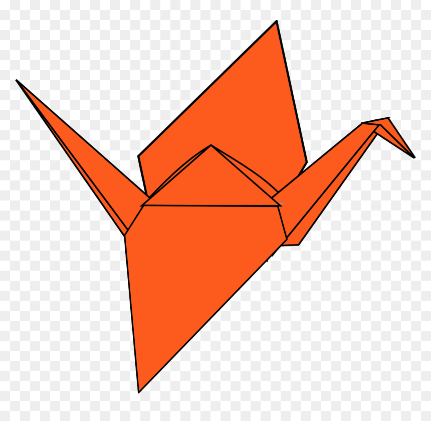 Crane Svg Clip Arts - Origami Clipart Png, Transparent Png - crane png