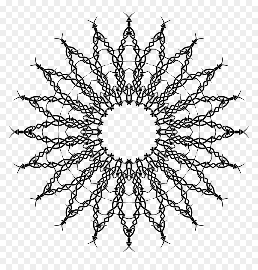 This Free Icons Png Design Of Barbed Wire Ornament - Doily, Transparent Png - barb wire png