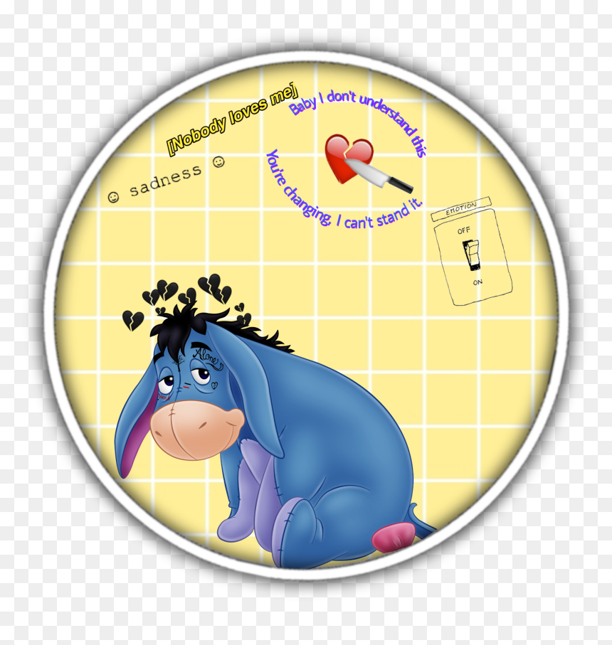 Transparent White Circle Outline Png, Png Download - eeyore png