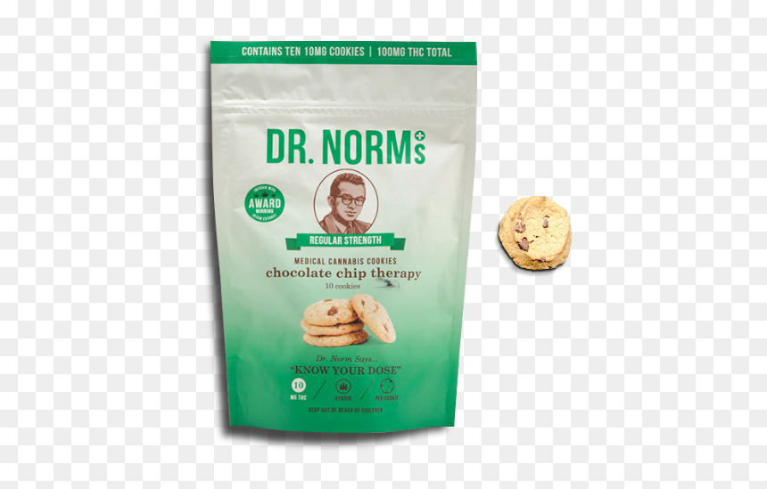 Dr Norm Thc Cookies, HD Png Download - chocolate chip cookie png