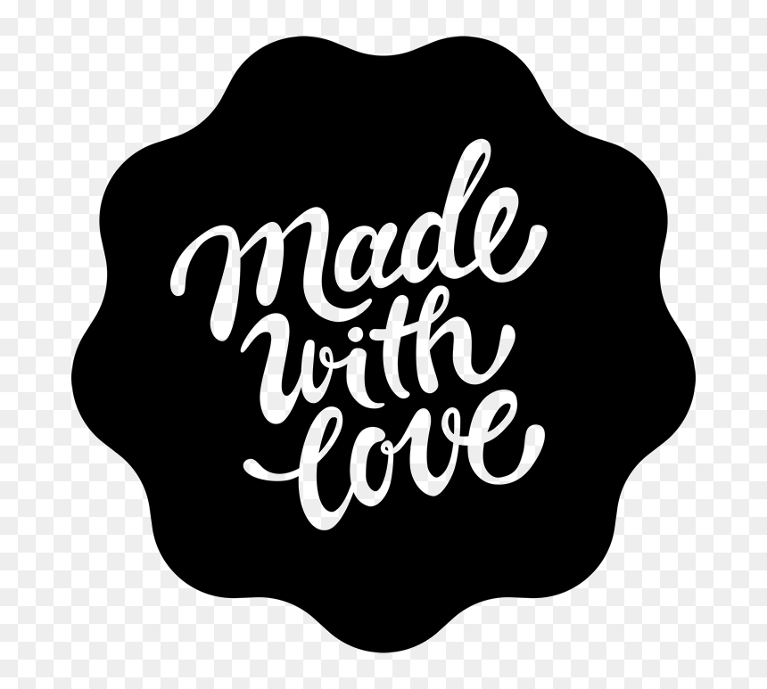 Made With Love Stamp In Calligraphy Wax Seal Style - Calligraphy Made With Love, HD Png Download - wax seal png