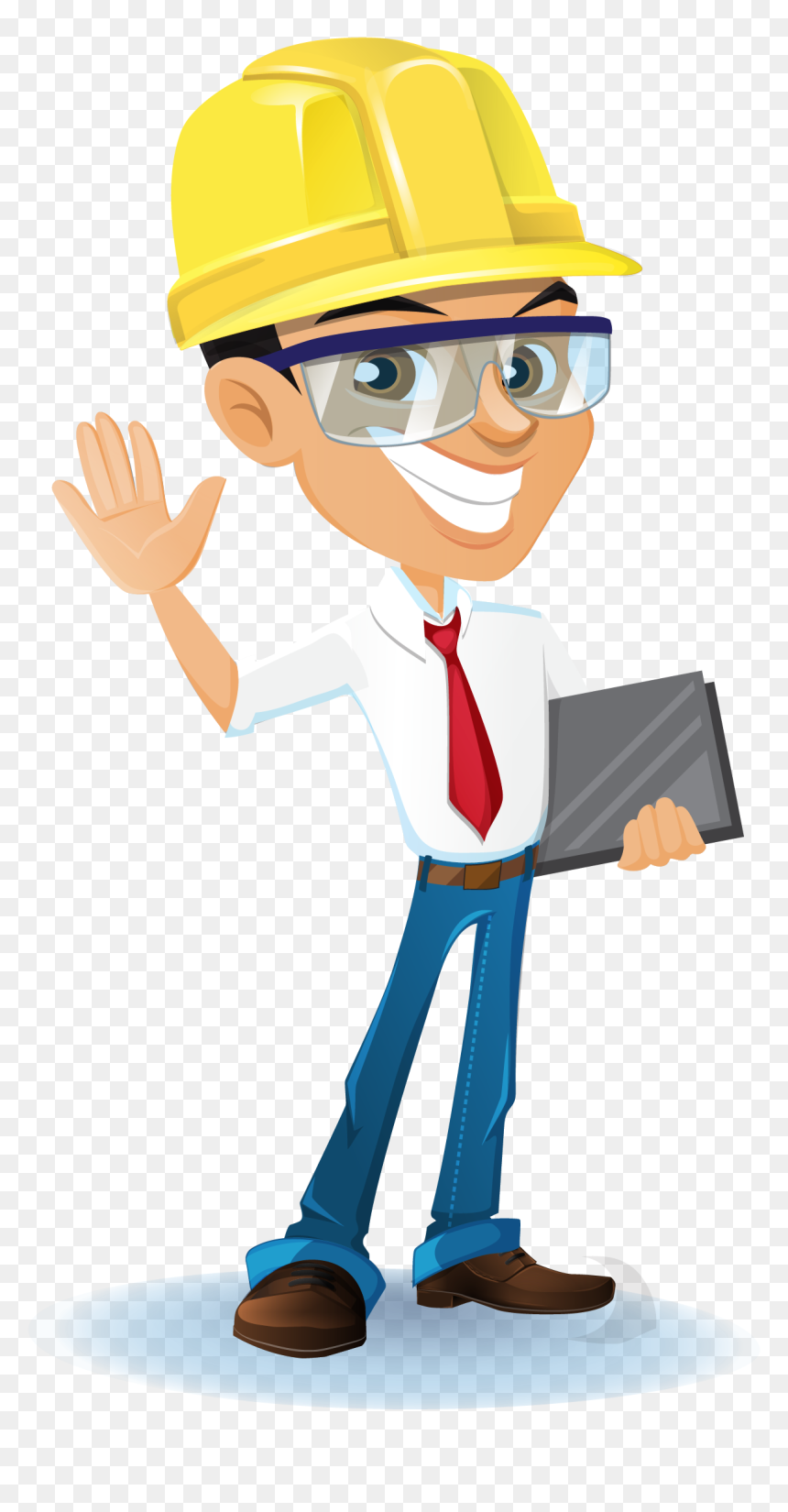 Construction Engineering Vector Architectural Engineer - Engineer Clip Art, HD Png Download - construction worker png