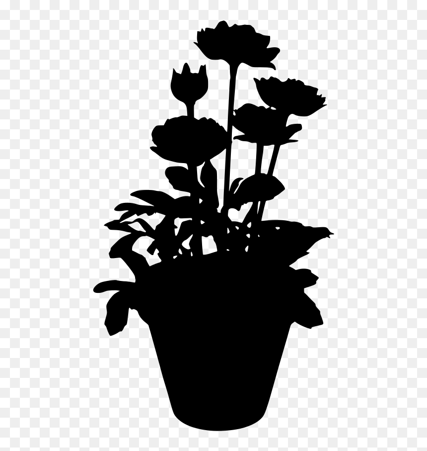 Transparent Background Potted Plants Clipart, HD Png Download - flower pot png
