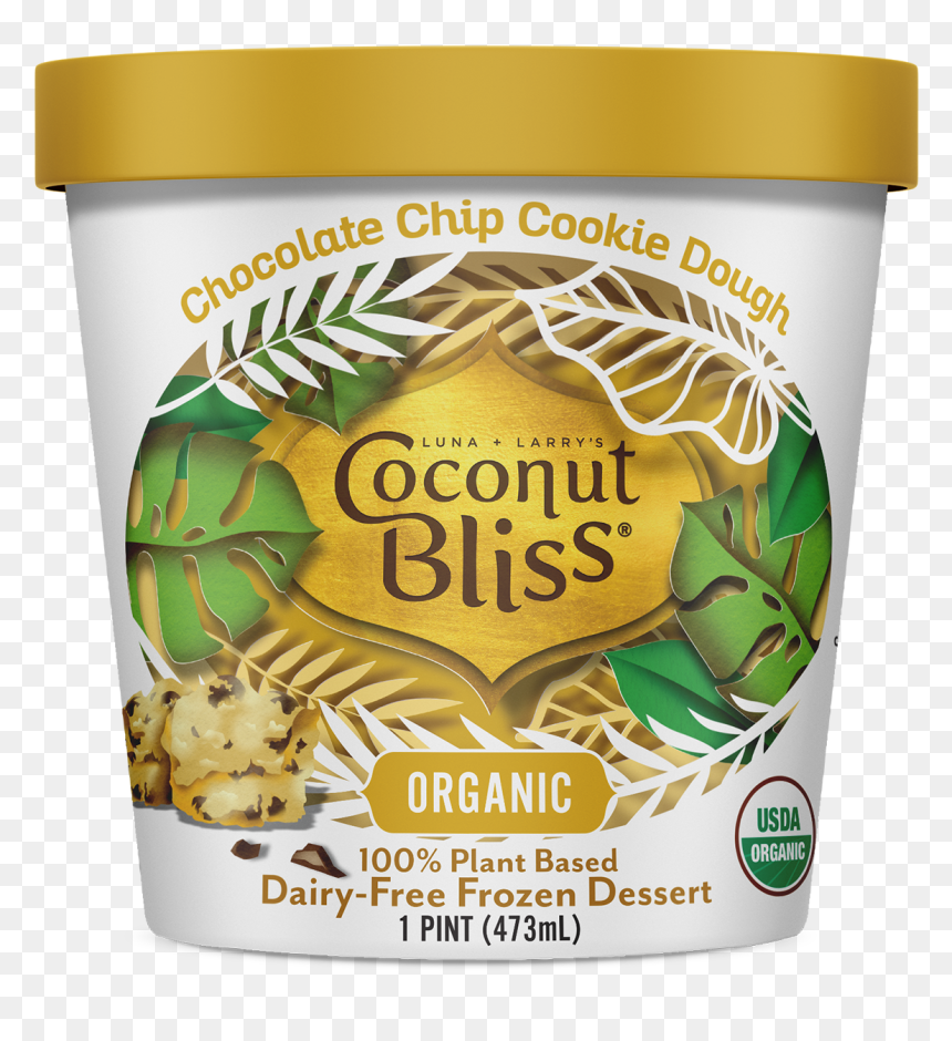 Coconut Bliss Vegan Ice Cream - Ginger Vegan Ice Cream, HD Png Download - chocolate chip cookie png