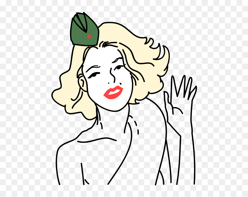 Marilyn Monroe In Soviet Army By Rones - Marilyn Monroe, HD Png Download - marilyn monroe png