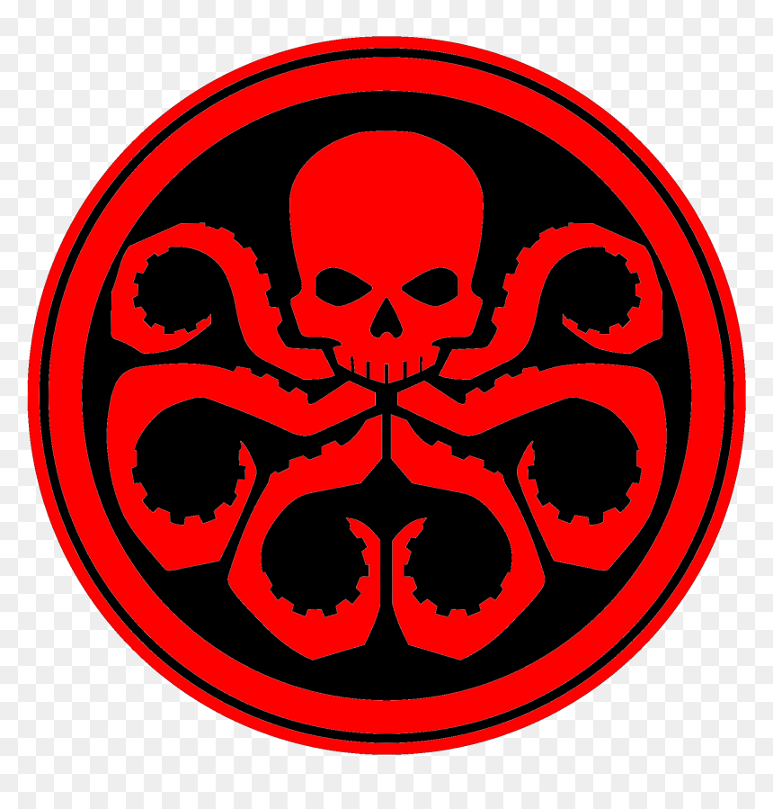 Skull With Tentacles Logo, HD Png Download - red skull png