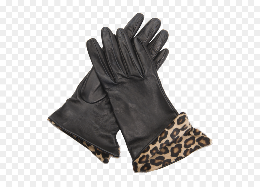 Leather Gloves With Leopard Print, HD Png Download - leopard print png