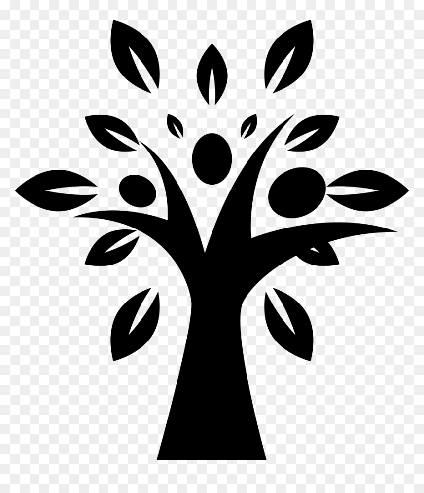 Tree Shape With Leaves - Tree Leaves Icon Png, Transparent Png - tree icon png