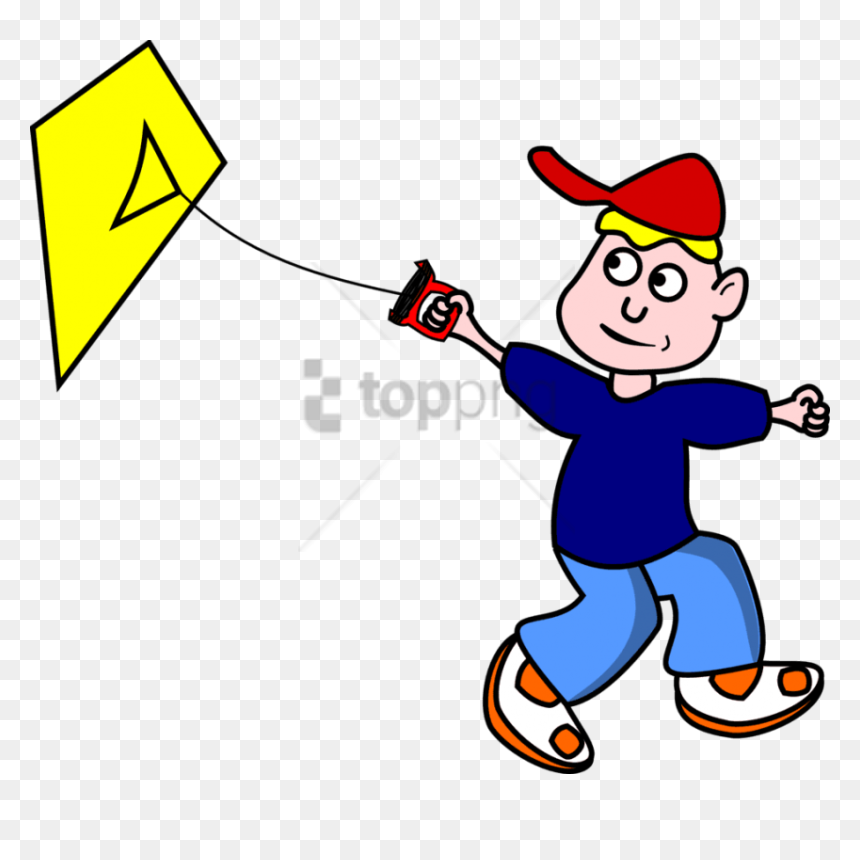 Free Png Two Boy Friends- Cartoon Flying A Kite Png - Flying A Kite Cartoon, Transparent Png - kite png