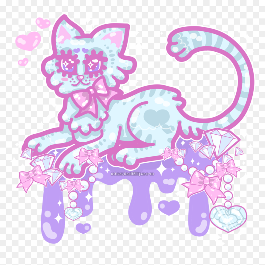 #kawaii #pastel #goth #cat #yami #pastelgoth #freetoedit - Cat, HD Png Download - pastel goth png