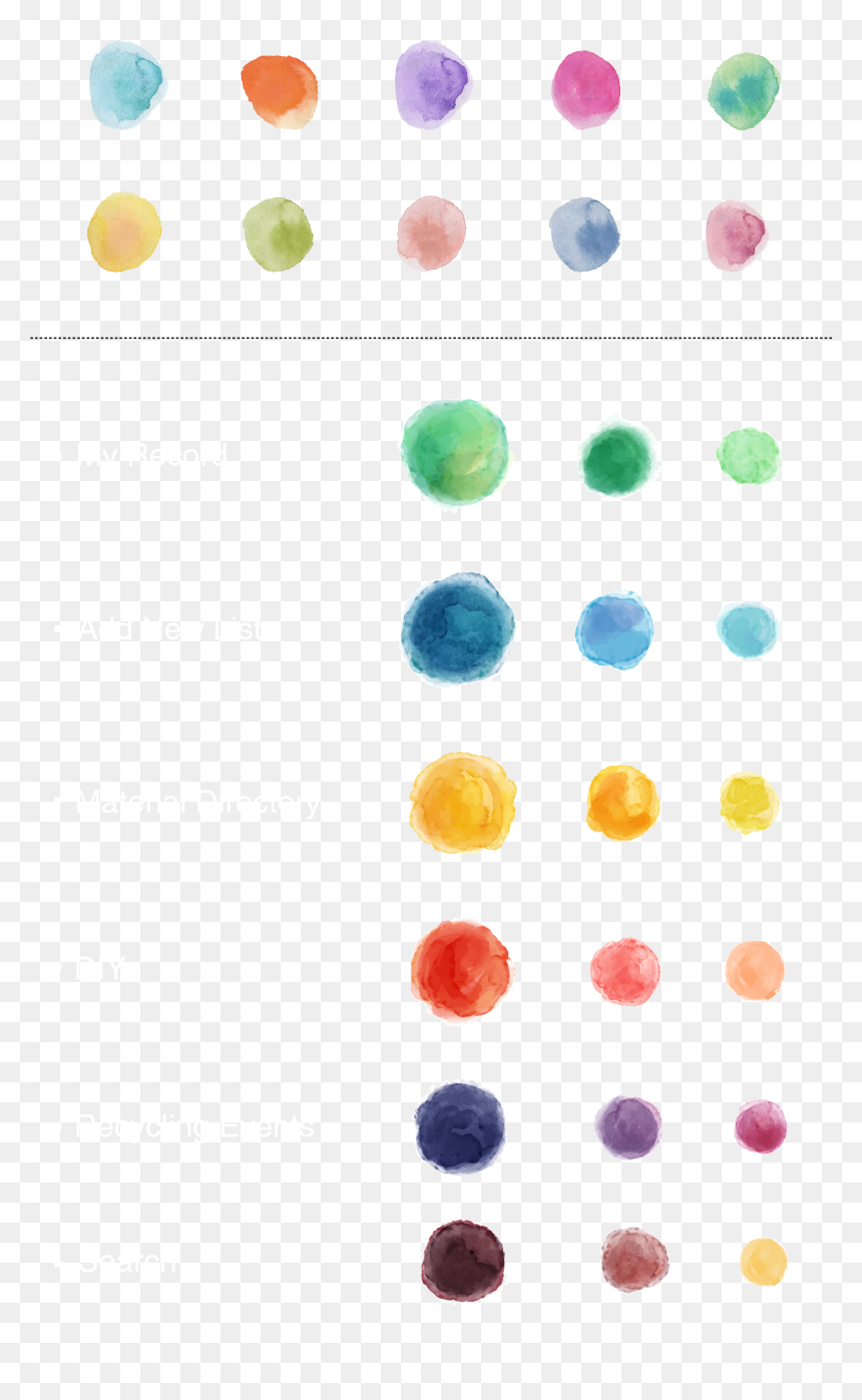 Color Palette Watercolor Style - Palette Circle Colors Png, Transparent Png - watercolor circle png