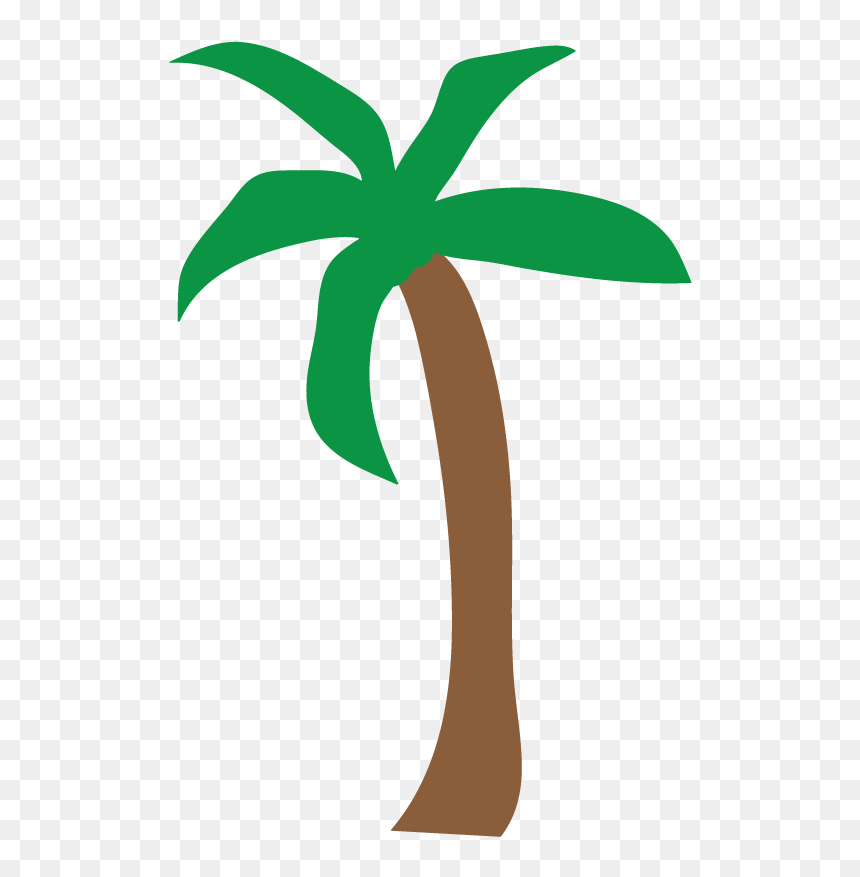 Palm Tree Clip Art Transparent Background - Palm Tree Transparent Clipart, HD Png Download - tree icon png