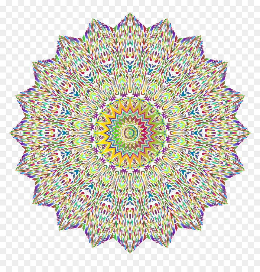 Psychedelic Mandala No Background Clip Arts - Gluten Free Green Symbol, HD Png Download - starburst background png