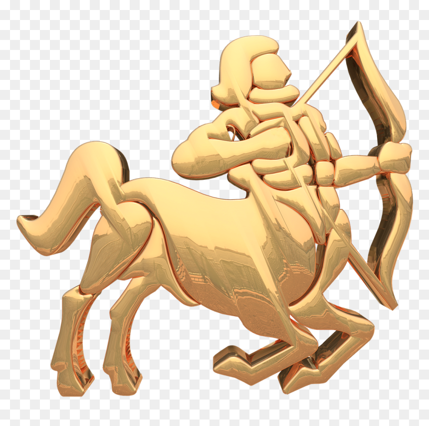 Gold Sagittarius Sign Png, Transparent Png - randy orton rko png