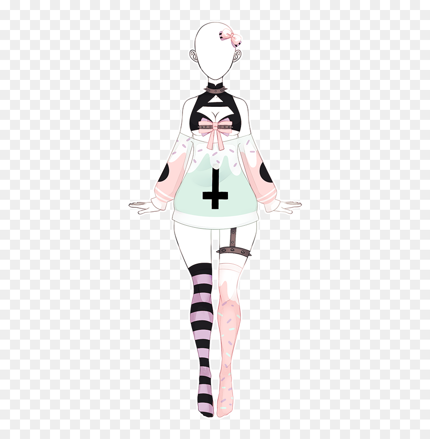 Pastel Goth Ice Cream - Cartoon, HD Png Download - pastel goth png