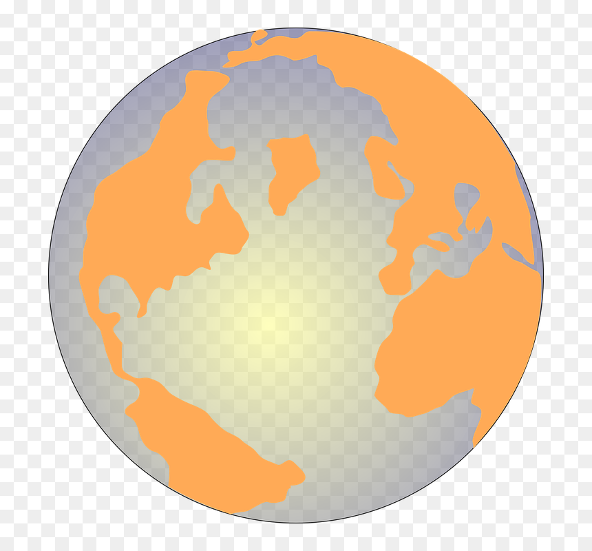 Globe Clipart Yellow - Portable Network Graphics, HD Png Download - globe clipart png