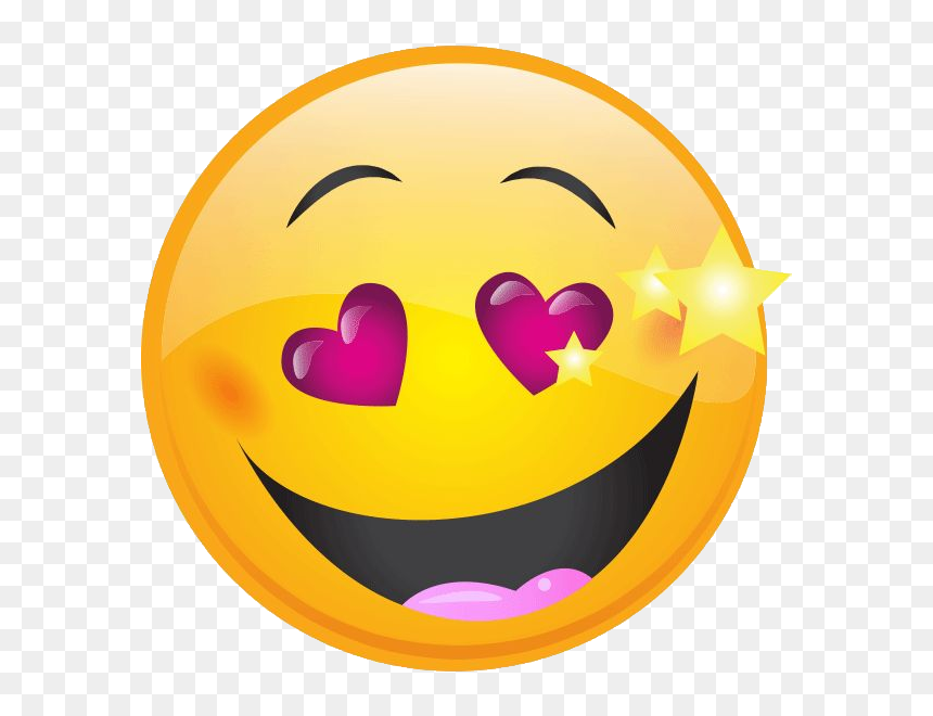 Love Struck Smiley, HD Png Download - whatsapp smileys png