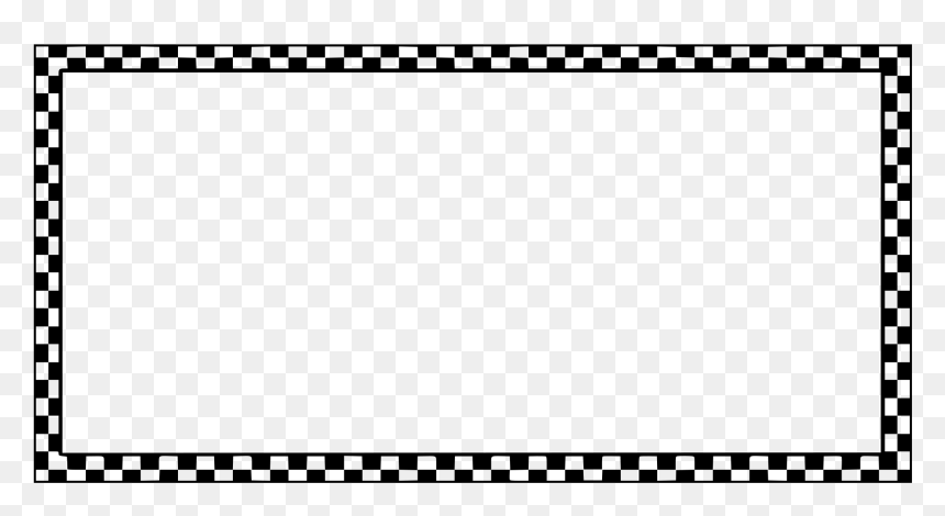 Black And White Check Border, HD Png Download - race flags png