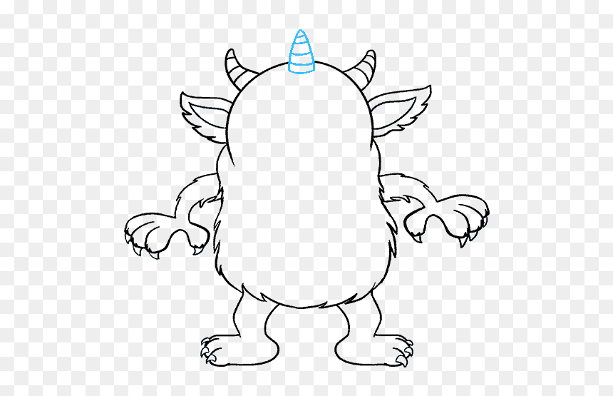 Easy Drawings Of Monsters, HD Png Download - cute monster png