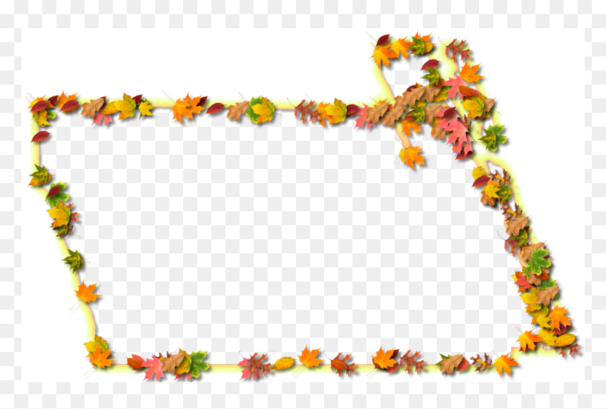 Floral Design, HD Png Download - fall leaf border png