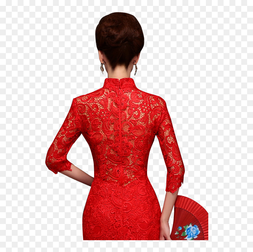 Cheongsam, HD Png Download - red lace png