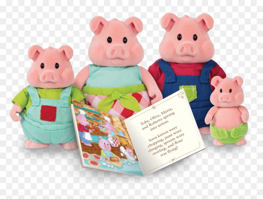 Li L Woodzeez Pig Family, HD Png Download - pig nose png