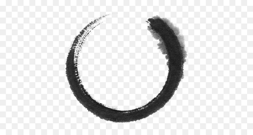 Black Circle Paint Png, Transparent Png - pen circle png