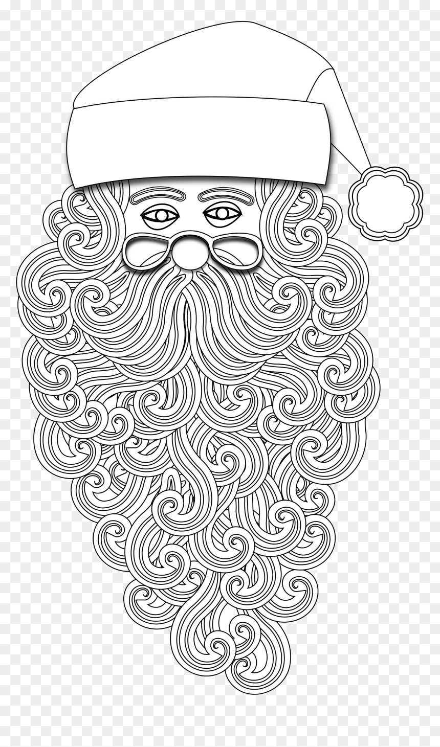 Illustration, HD Png Download - santa hat and beard png