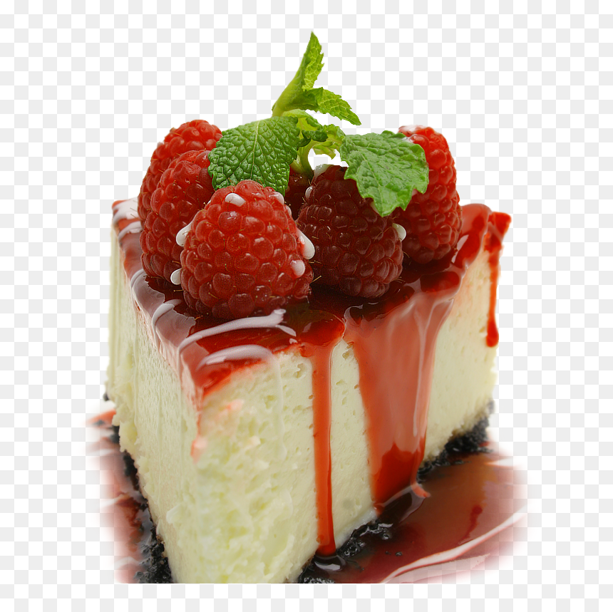 Raspberry Cheesecake Png, Transparent Png - desserts png