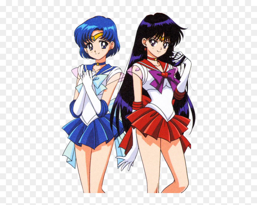Sailor Mars And Mercury, HD Png Download - sailor mercury png