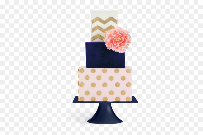 Navy And Gold Sweet 16 Cakes, HD Png Download - cake stand png