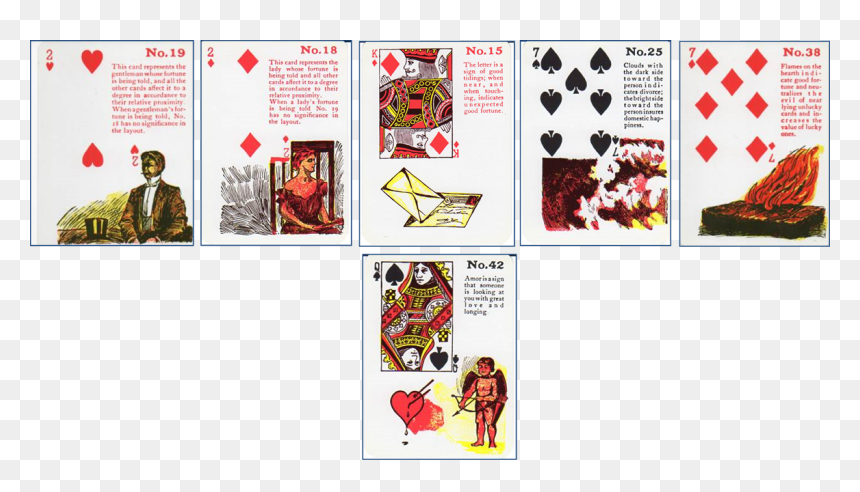 Gypsy Witch Fortune Playing Cards 18, HD Png Download - queen of hearts card png