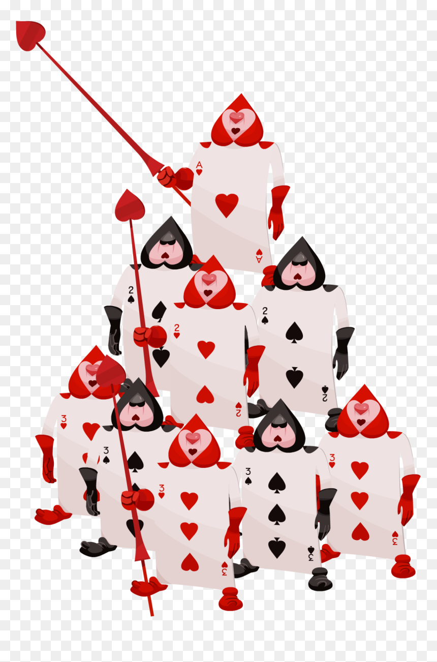 Alice In Wonderland Poker, HD Png Download - queen of hearts card png