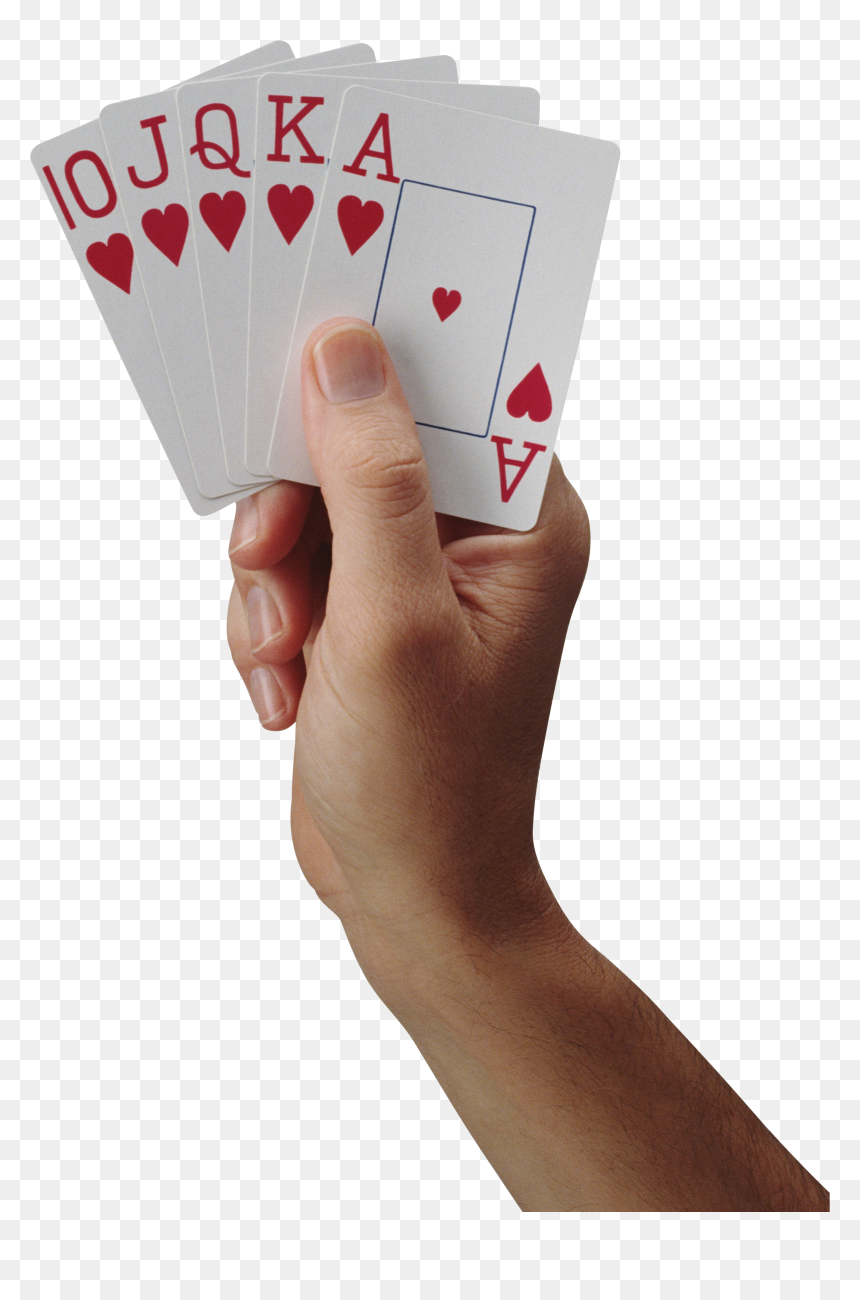 Cards In Hand Png, Transparent Png - queen of hearts card png