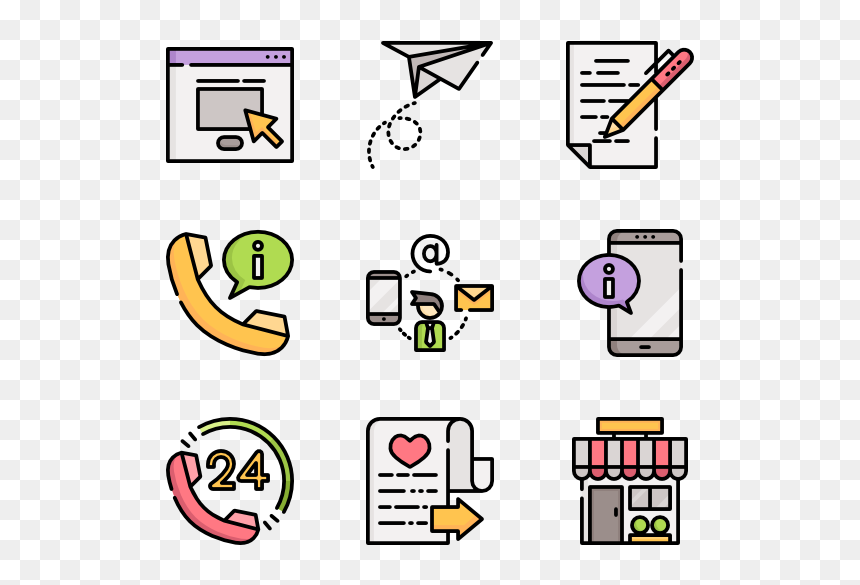 Icon Contacts Us Png, Transparent Png - notepad icon png