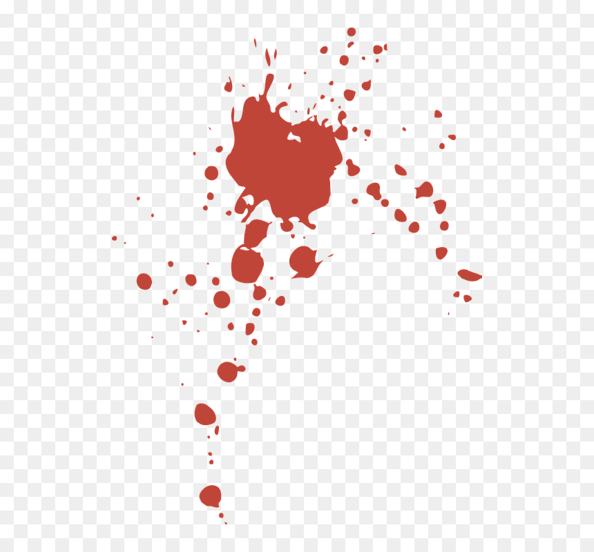 Blood Splatter, HD Png Download - mancha de pintura png