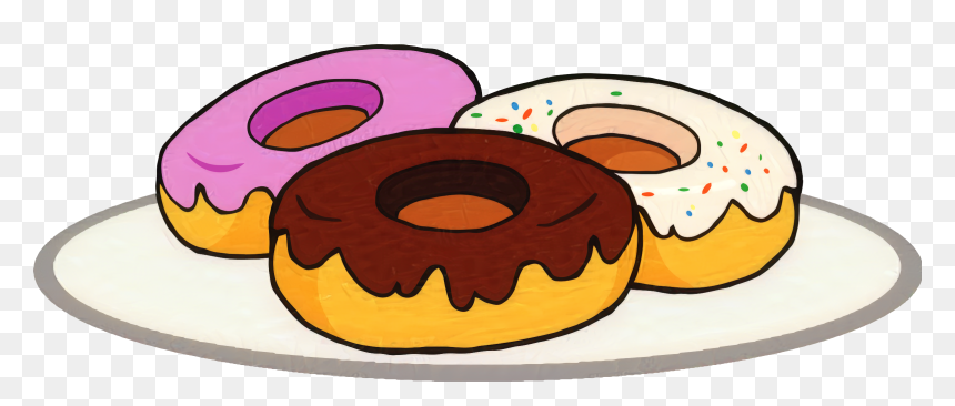 Plate Of Donuts Clipart, HD Png Download - doughnuts png