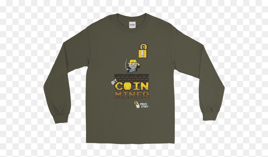 Long-sleeved T-shirt, HD Png Download - dogecoin png