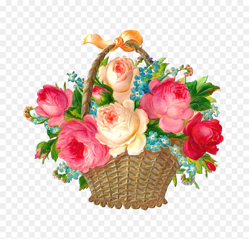 Flowers In A Teapot Clipart, HD Png Download - garden flowers png