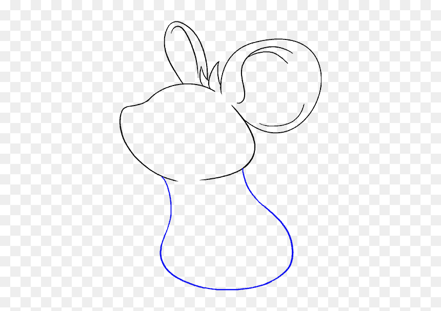 Line Art, HD Png Download - mouse ears png
