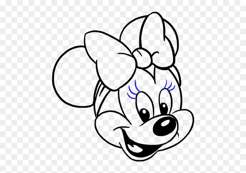 Minnie Mouse Art Drawing Easy, HD Png Download - mouse ears png