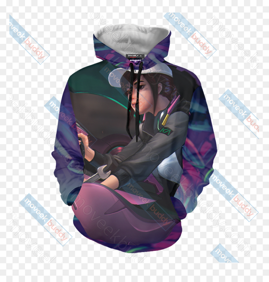Arrow And Flash Hoodie, HD Png Download - overwatch d.va png