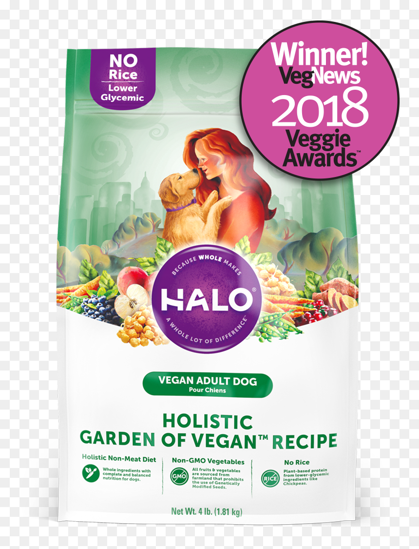 Vegan Dog Food - Halo Vegan Dog Food, HD Png Download - vegan png