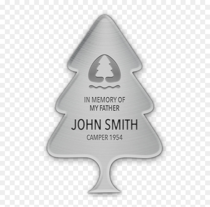 6” Silver Plaque With 4 Lines Of Custom Text - Christmas Tree, HD Png Download - john wall png